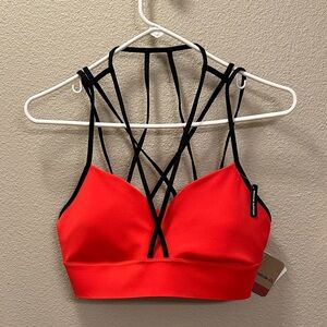 Reebok Women's Vibrant Red Strappy Sports Bra